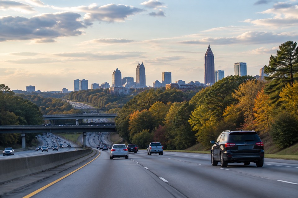 Atlanta area highways and hills, Atlanta