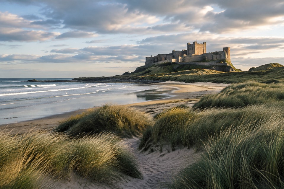 Bamburgh Castle and Dunes, Bamburgh