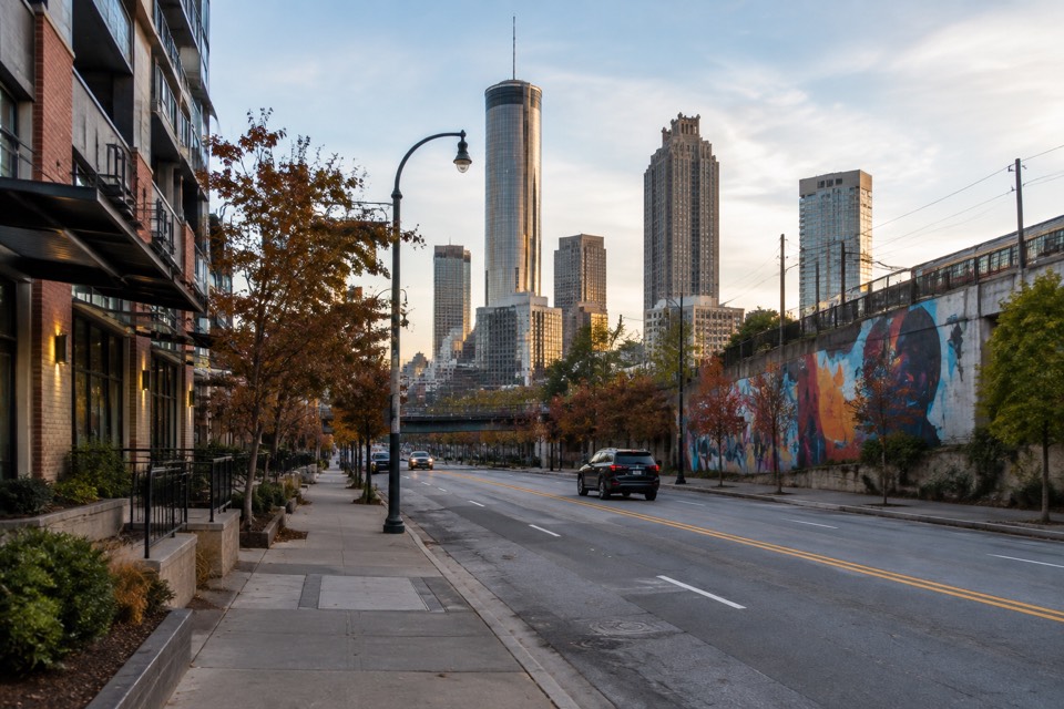 Downtown Atlanta streets and The Gulch, Atlanta