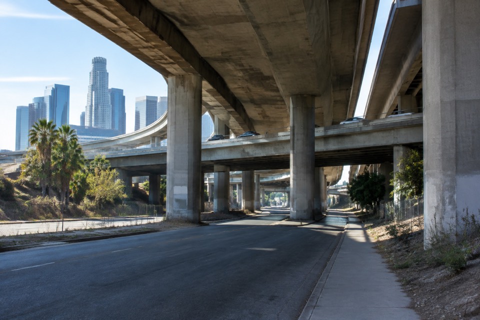 I-10 / I-110 interchange underpass, Los Angeles