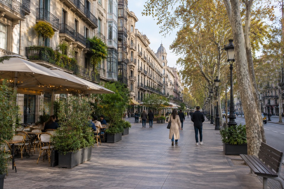 Rambla de Catalunya area, Barcelona