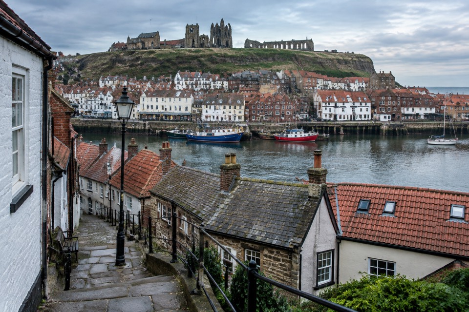 Whitby Harbour and streets, Whitby